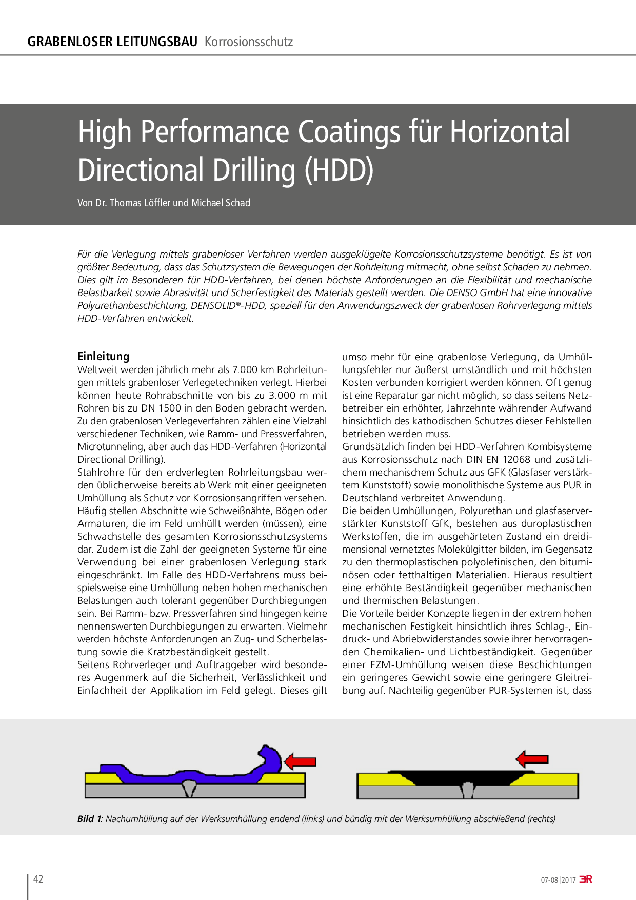 High Performance Coatings für Horizontal Directional Drilling (HDD)
