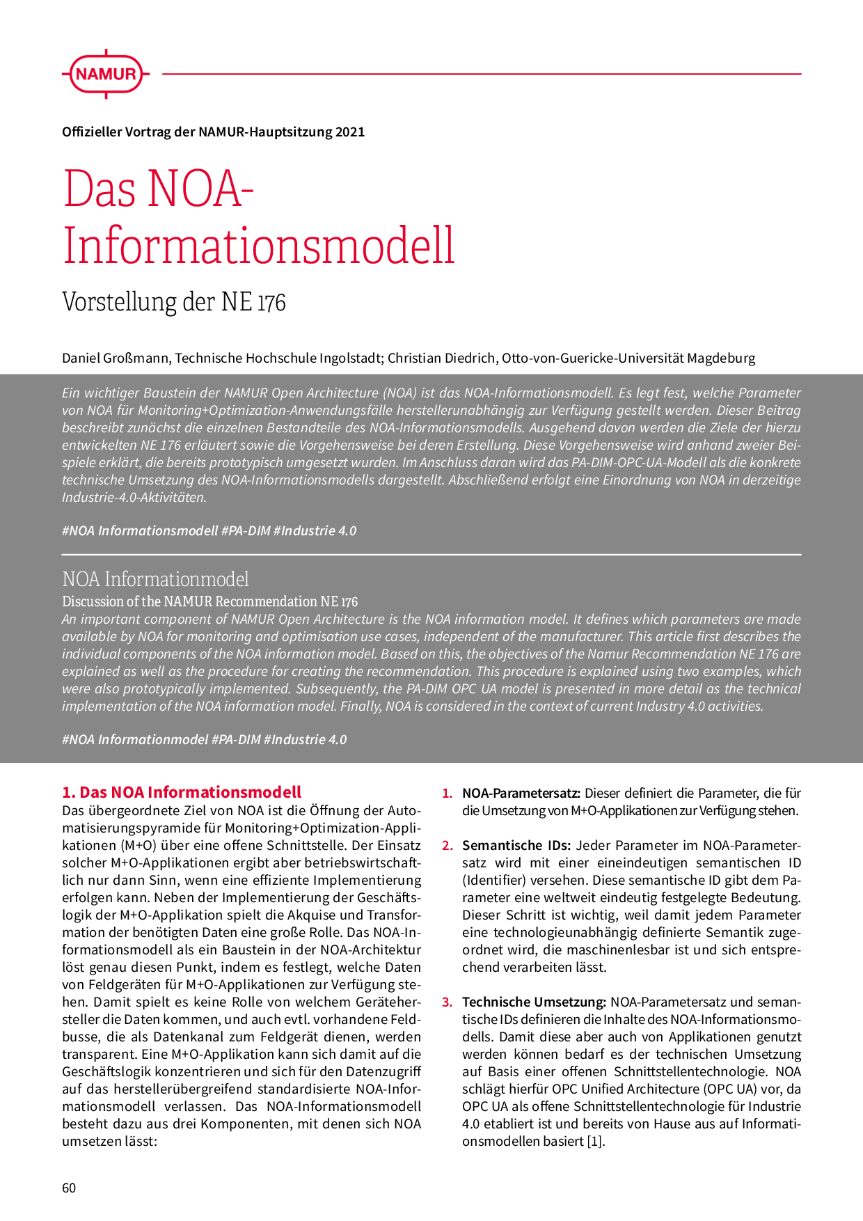 Das NOA-Informationsmodell
