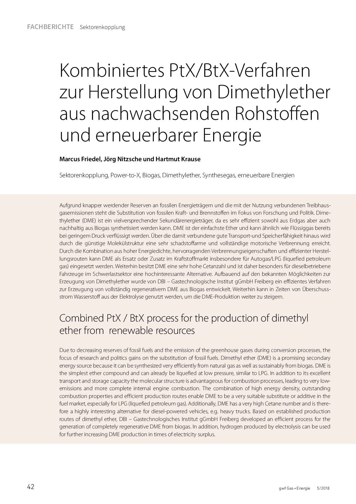 Kombiniertes PtX/BtX-Verfahren zur Herstellung von Dimethylether aus nachwachsenden Rohstoffen und erneuerbarer Energie