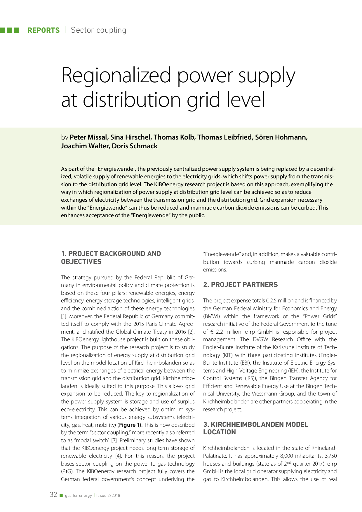 Regionalized power supply at distribution grid level