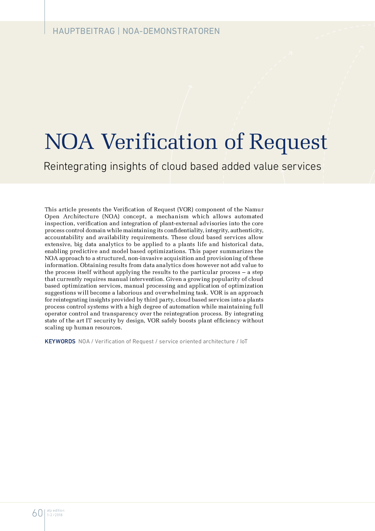 NOA Verification of Request