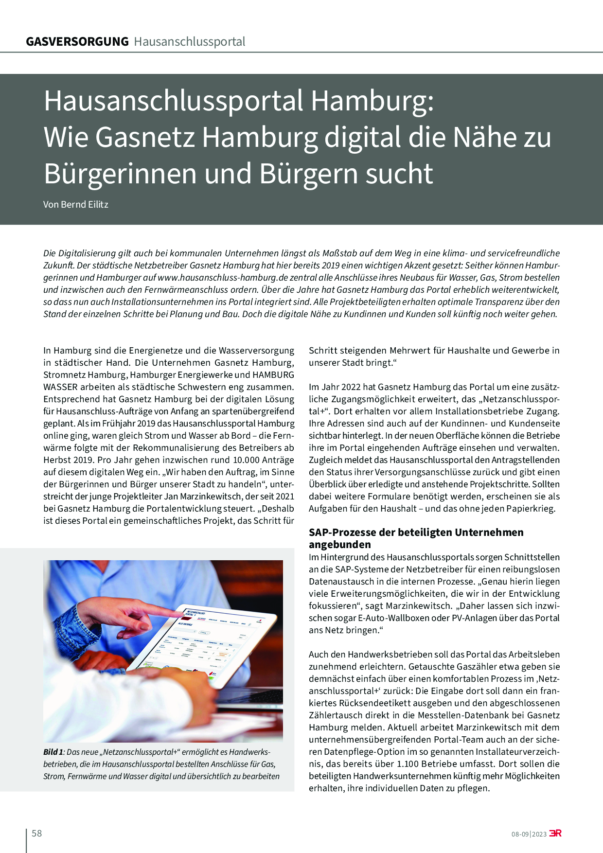 Hausanschlussportal Hamburg: Wie Gasnetz Hamburg digital die Nähe zu Bürgerinnen und Bürgern sucht