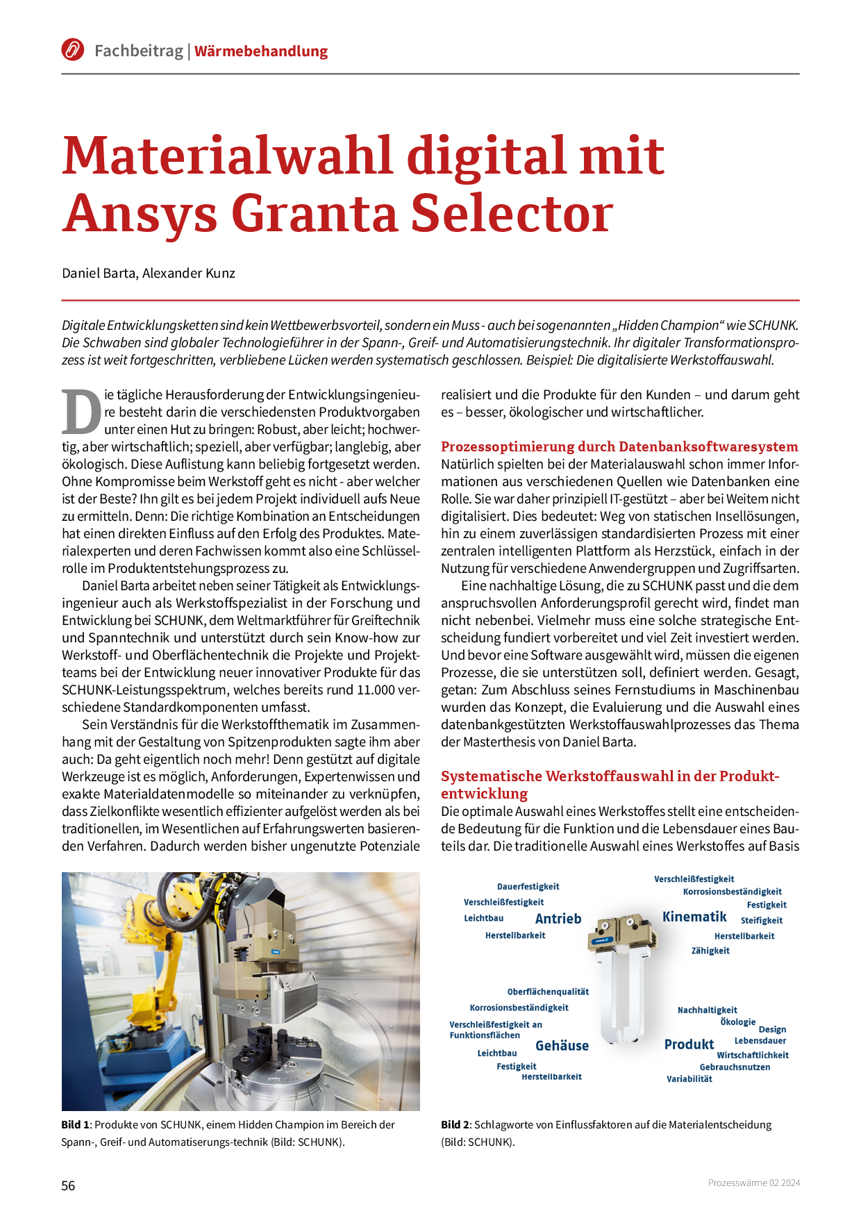 Materialwahl digital mit Ansys Granta Selector