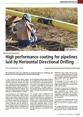 High performance coating for pipelines laid by Horizontal Directional Drilling