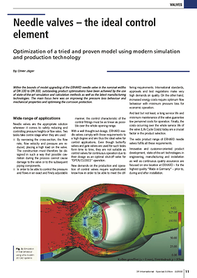 Needle valves: The ideal control element - Optimization of a tried and proven model using modern simulation and production technology