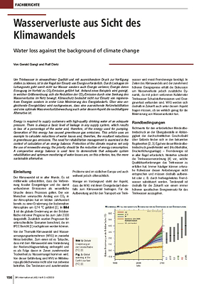 Wasserverluste aus Sicht des Klimawandels