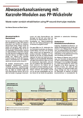 Abwasserkanalsanierung mit Kurzrohr-Modulen aus PP-Wickelrohr