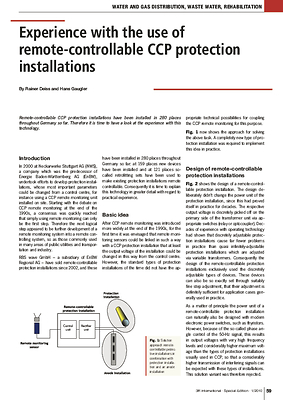 Experience with the use of remote-controllable CCP protection installations