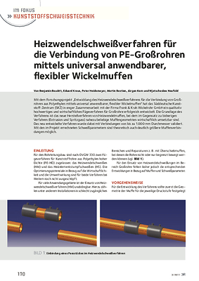 Heizwendelschweißverfahren für die Verbindung von PE-Großrohren mittels universal anwendbarer, flexibler Wickelmuffen