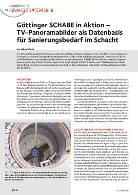Göttinger SCHABE in Aktion - TV-Panoramabilder als Datenbasis für Sanierungsbedarf im Schacht