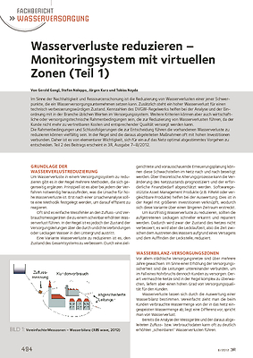 Wasserverluste reduzieren - Monitoringsystem mit virtuellen Zonen (Teil 1)