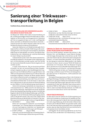 Sanierung einer Trinkwassertransportleitung in Belgien