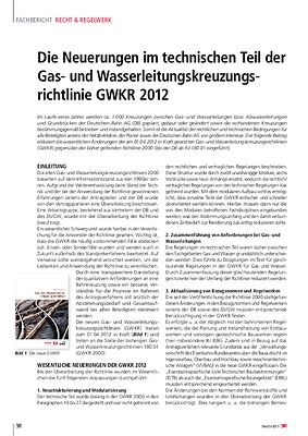 Die Neuerungen im technischen Teil der Gas- und Wasserleitungskreuzungsrichtlinie GWKR 2012