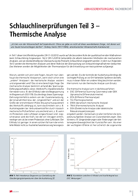 Schlauchlinerprüfungen Teil 3 – Thermische Analyse