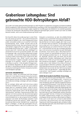 Grabenloser Leitungsbau: Sind gebrauchte HDD-Bohrspülungen Abfall?