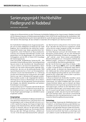 Sanierungsprojekt Hochbehälter Fiedlergrund in Radebeul