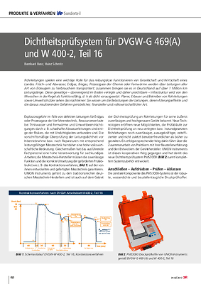 Dichtheitsprüfsystem für DVGW-G 469(A) und W 400-2, Teil 16