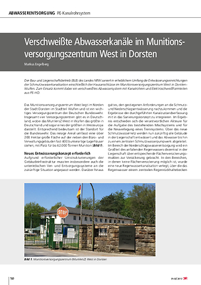 Verschweißte Abwasserkanäle im Munitionsversorgungszentrum West in Dorsten