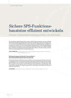 Sichere SPS-Funktions­bausteine effizient entwickeln