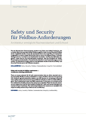 Safety und Security für Feldbus-Anforderungen