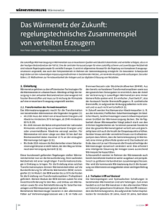 Das Wärmenetz der Zukunft: regelungstechnisches Zusammenspiel von verteilten Erzeugern