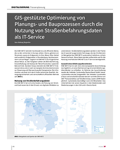 GIS-gestützte Optimierung von Planungs- und Bauprozessen durch die Nutzung von Straßenbefahrungsdaten als IT-Service