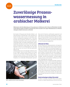 Zuverlässige Prozesswassermessung in arabischer Molkerei