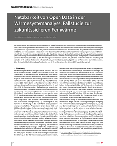 Nutzbarkeit von Open Data in der Wärmesystemanalyse: Fallstudie zur zukunftssicheren Fernwärme