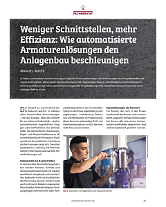 Weniger Schnittstellen, mehr Effizienz: Wie automatisierte Armaturenlösungen den Anlagenbau beschleunigen