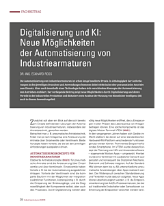 Digitalisierung und KI: Neue Möglichkeiten der Automatisierung von Industriearmaturen