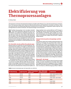 Elektrifizierung von Thermoprozessanlagen