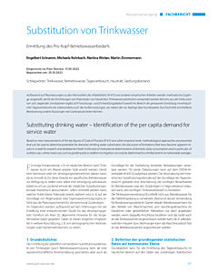 Substitution von Trinkwasser