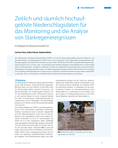 Zeitlich und räumlich hochaufgelöste Niederschlagsdaten für das Monitoring und die Analyse von Starkregenereignissen