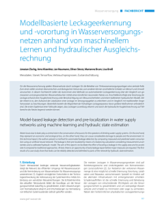 Modellbasierte Leckageerkennung und -vorortung in Wasserversorgungsnetzen anhand von maschinellem Lernen und hydraulischer Ausgleichsrechnung