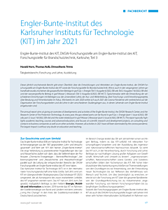 Engler-Bunte-Institut des Karlsruher Instituts für Technologie (KIT) im Jahr 2021