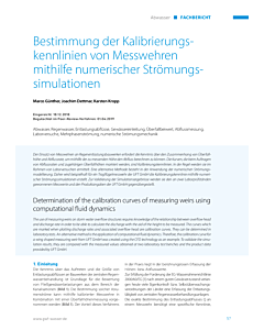 Bestimmung der Kalibrierungskennlinien von Messwehren mithilfe numerischer Strömungssimulationen