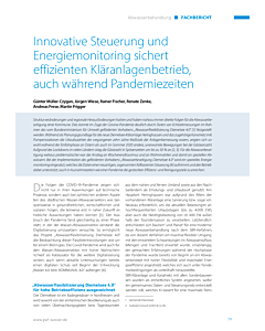 Innovative Steuerung und Energiemonitoring sichert effizienten Kläranlagenbetrieb, auch während Pandemiezeiten