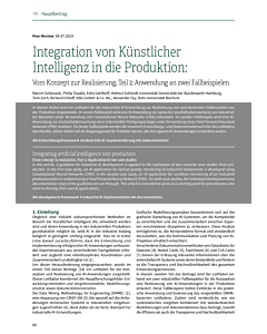 Integration von Künstlicher Intelligenz in die Produktion: