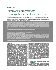 Automatisierungsdienste-Choreografien in der Prozessindustrie