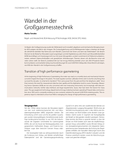 Wandel in der Großgasmesstechnik