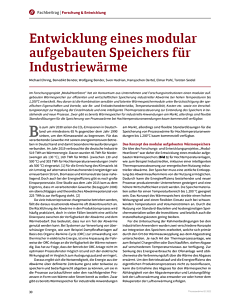 Entwicklung eines modular aufgebauten Speichers für Industriewärme