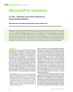 Wasserstoff im Verteilnetz