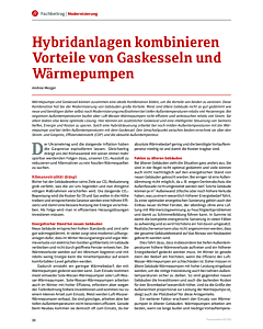Hybridanlagen kombinieren Vorteile von Gaskesseln und Wärmepumpen