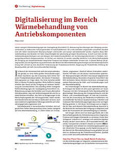 Digitalisierung im Bereich Wärmebehandlung von Antriebskomponenten