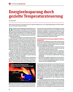 Energieeinsparung durch gezielte Temperatursteuerung