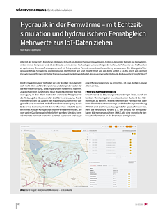 Hydraulik in der Fernwärme – mit Echtzeitsimulation und hydraulischem Fernabgleich Mehrwerte aus IoT-Daten ziehen
