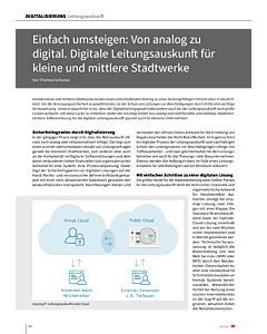 Einfach umsteigen: Von analog zu digital. Digitale Leitungsauskunft für kleine und mittlere Stadtwerke