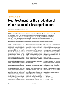Heat treatment for the production of electrical tubular heating elements
