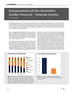 Energiewende auf den Baustellen: Großes Potenzial – fehlende Anreize
