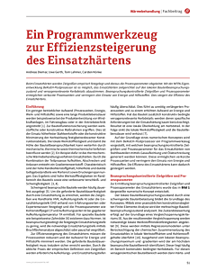 Ein Programmwerkzeug zur Effizienzsteigerung des Einsatzhärtens